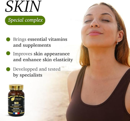 Skin Special Complex -NATURE FOR HEALTH Dietary Supplement Improving Skin Appearance - Collagen, Vitamins & Minerals - Sugar & Gluten-Free - 100 Vegetable Caps