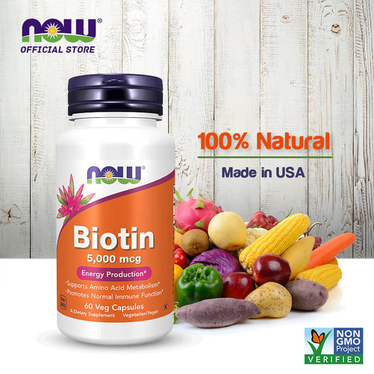 NOW Foods Biotin 5000mcg VCaps 60's