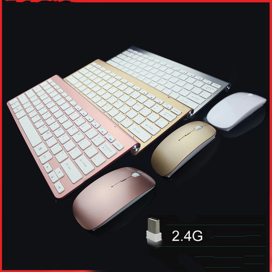 Direct 2.4G Wireless Keyboard And Mouse Set Mute (SILVER)