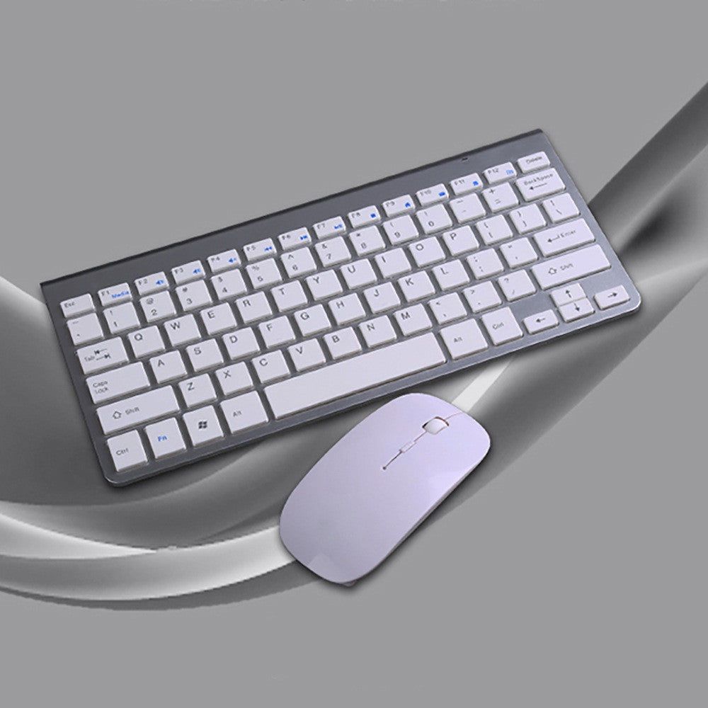 Direct 2.4G Wireless Keyboard And Mouse Set Mute (SILVER)