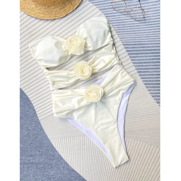 Three-dimensional Flower Swimsuit