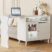 Wooden Buffet Locker With Drawers And Shelves