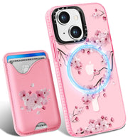 Toycamp for iPhone 15 Pro Case - Compatible with Magsafe Credit Card Holder Wallet Magnetic Cute Women Teen Girls Kawaii Girly Unique Animal Design Phone Cover for Apple 15 Pro 6.1"