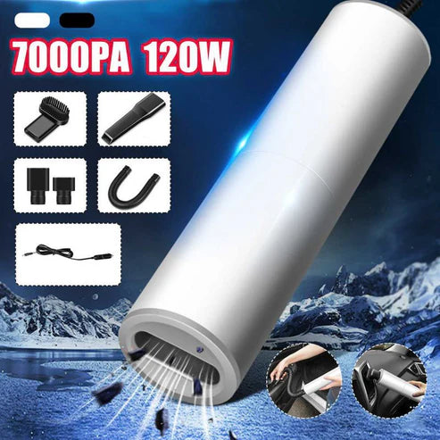 Portable Handheld Vacuum Cleaner 120W Car Charger (black)