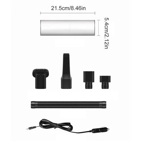 Portable Handheld Vacuum Cleaner 120W Car Charger (black)